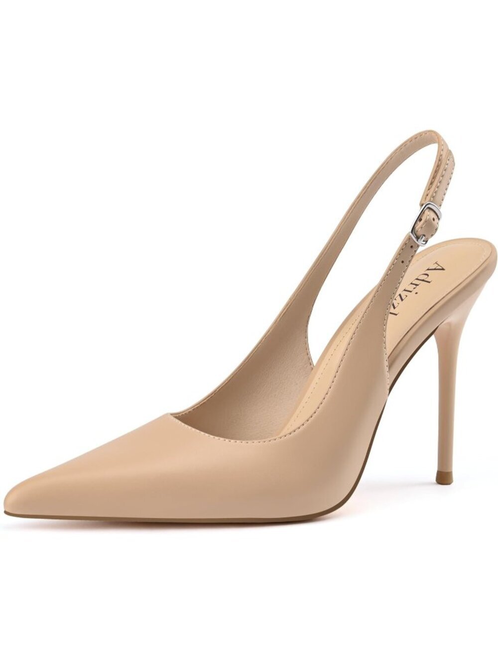 Women's Nude Yw Comfortable Sexy Non-Slip Slingback High Pointed Closed Toe Heel